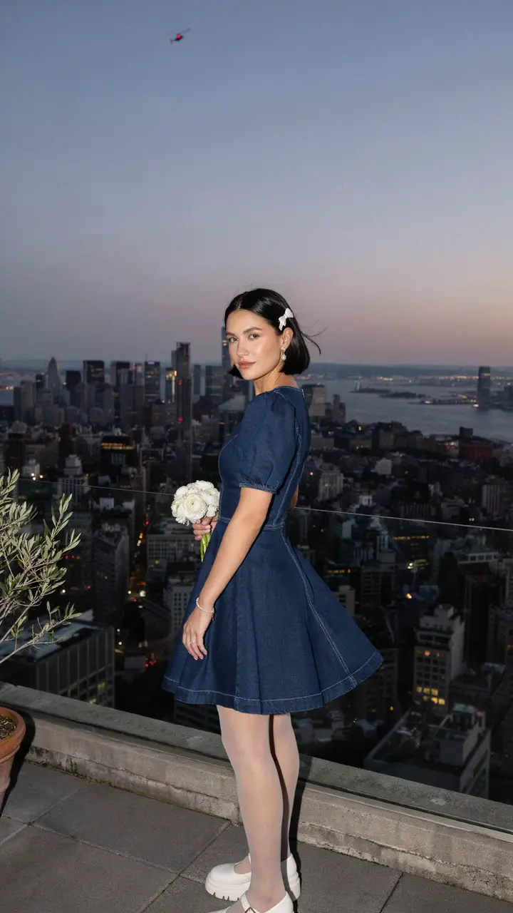 The Mini Denim Wedding Dress