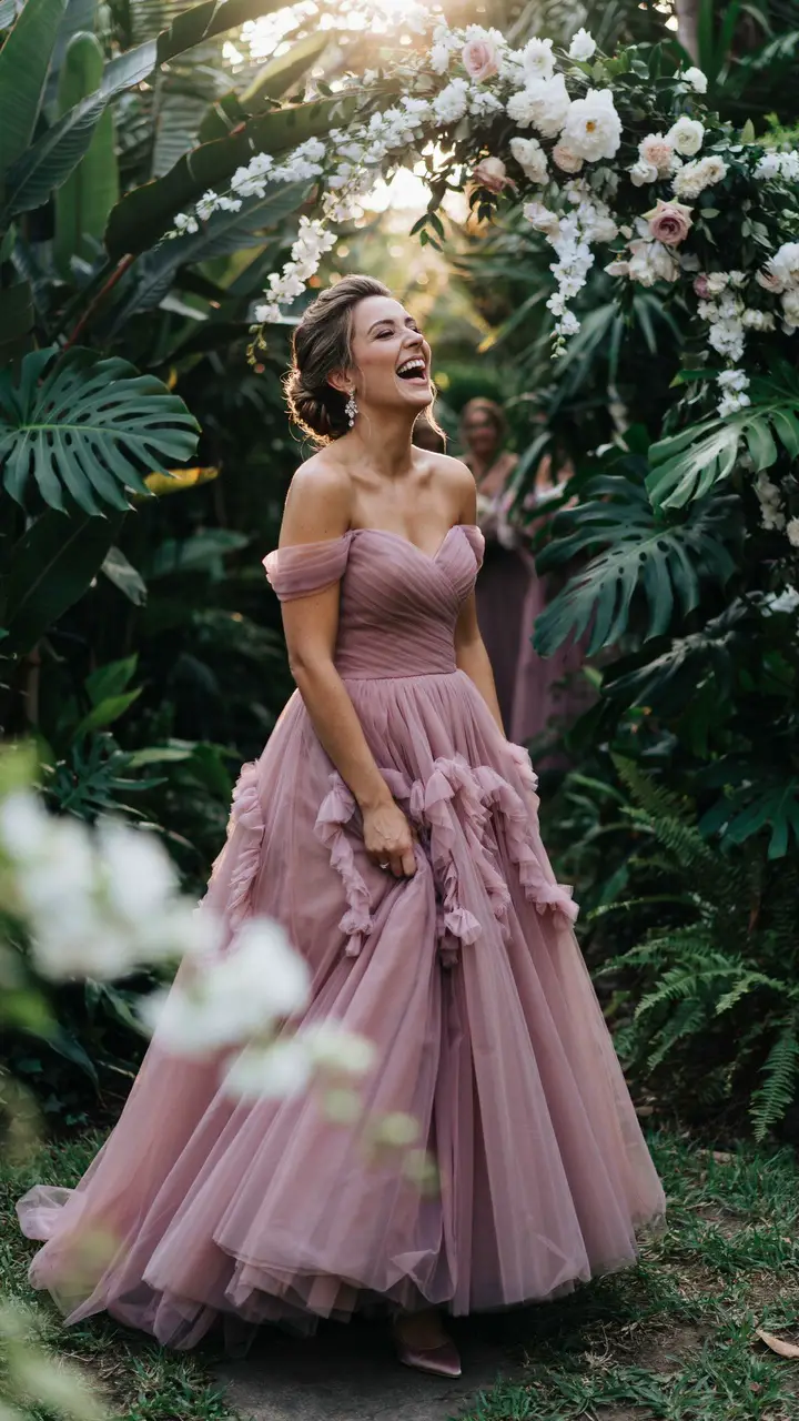 The Off-Shoulder Ball Gown