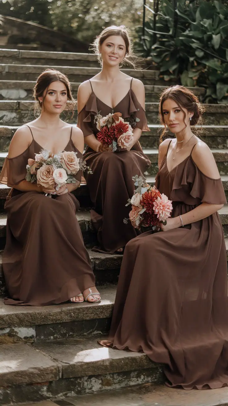 The Off-Shoulder Chiffon Gown