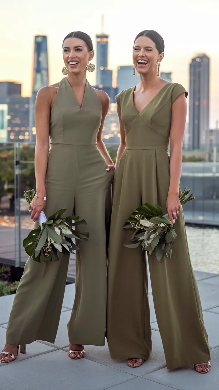The Olive Bridesmaid Jumpsuit