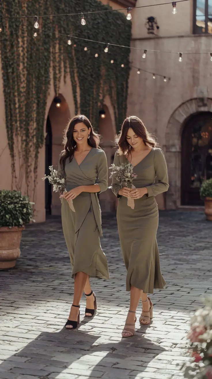 The Olive Midi Bridesmaid Dress