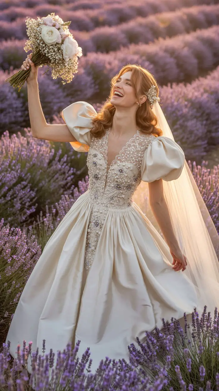 The Puff-Sleeve Victorian Princess Gown