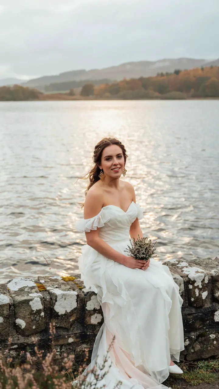 The Romantic Off-Shoulder Ruffle Gown