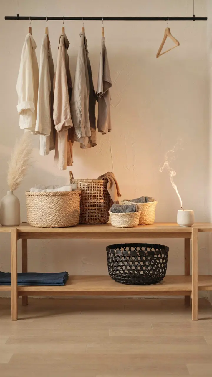 Wabi-Sabi Textured Basket Storage