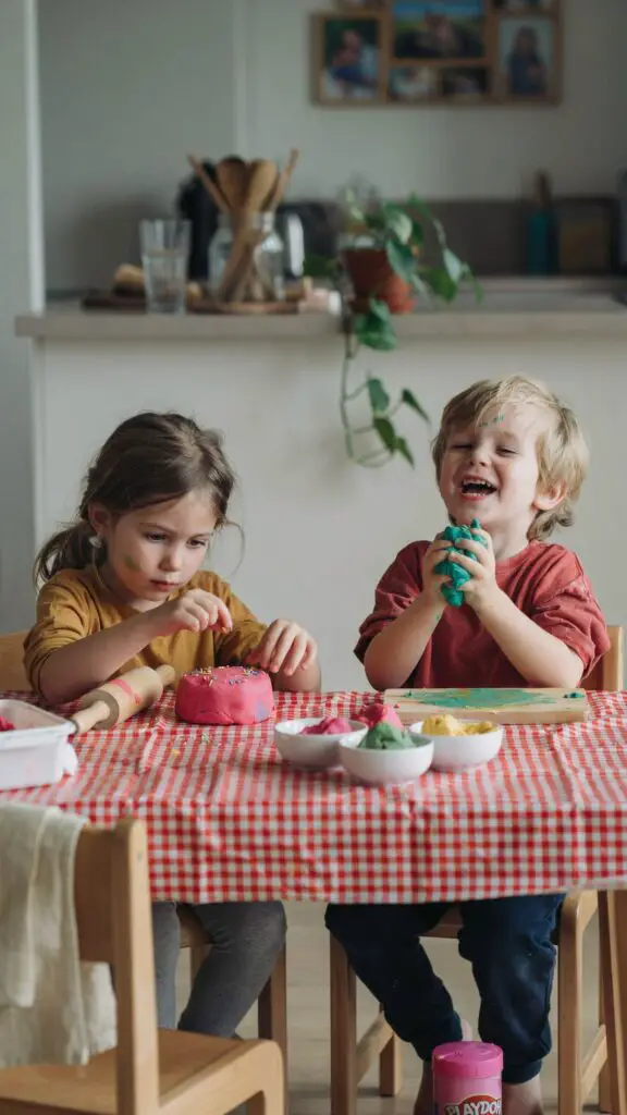 Playdough “Cake” Decorating Creativity Meets Coordination