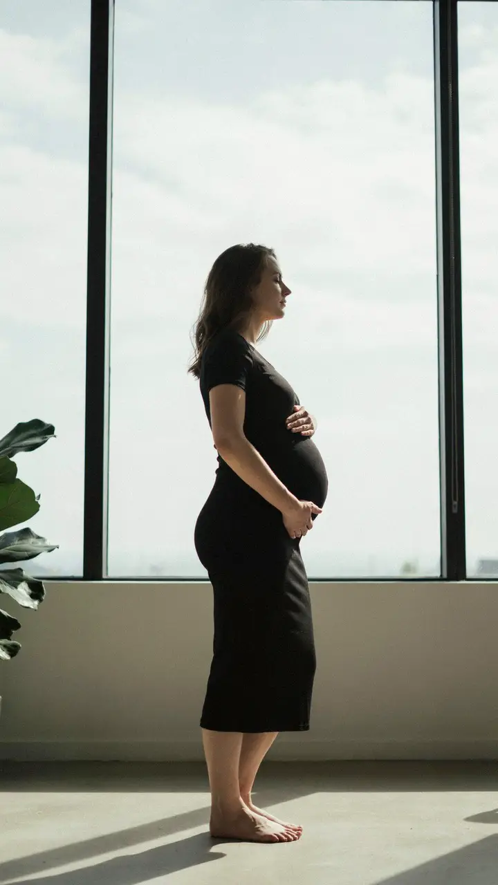 Silhouette Against a Large Window