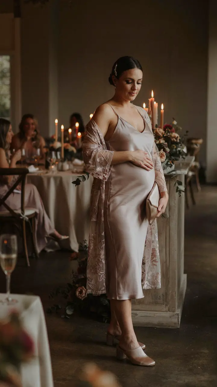 The Modern Romantic Silk Slip Dress with Lace Overlay