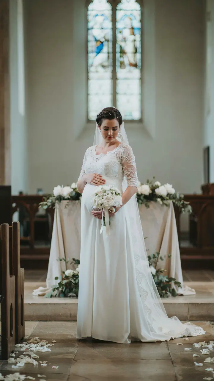 The Timeless Bridal Vision Classic A-Line Maternity Wedding Gown
