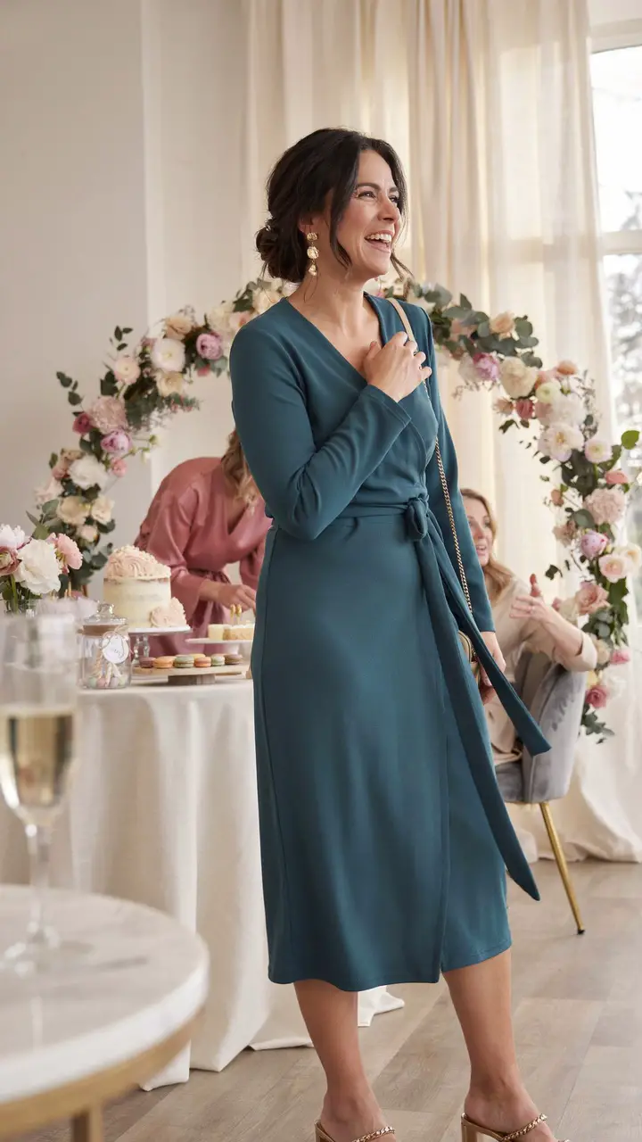 A Classic Wrap Dress in a Jewel Tone