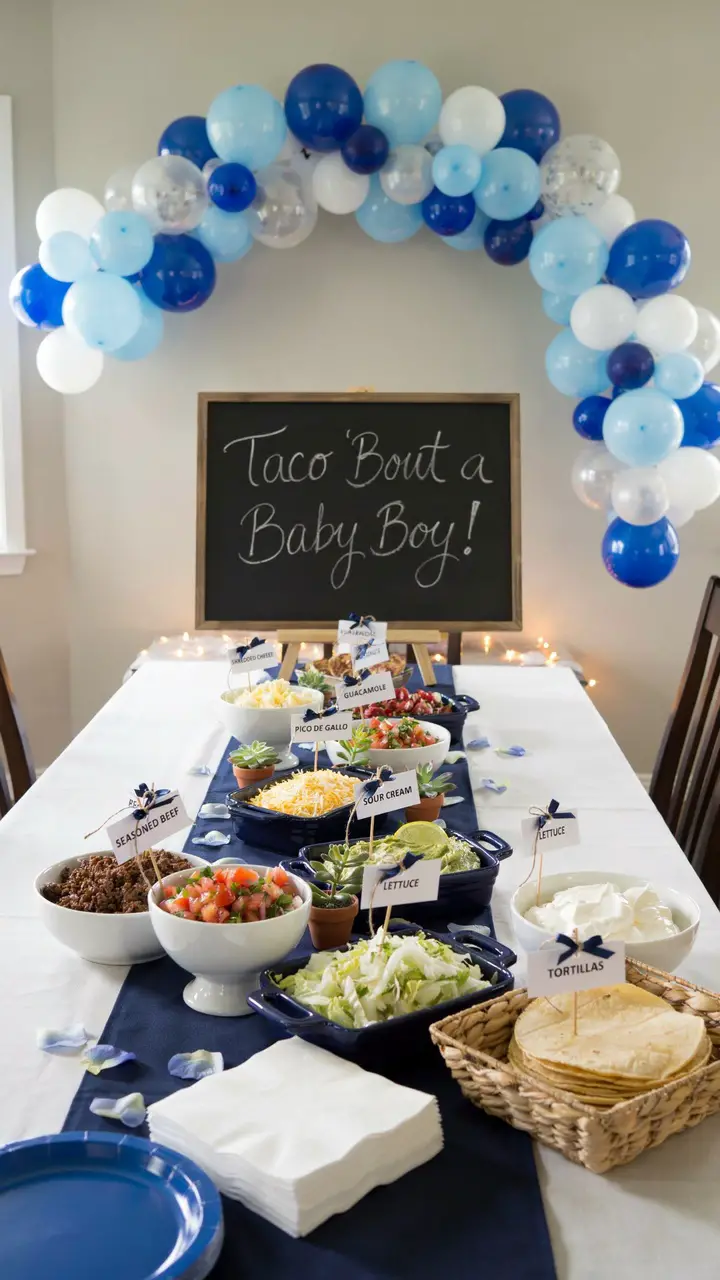 A DIY “Build-Your-Own” Blue Taco Bar