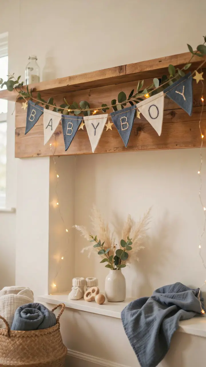 A Personalized “Baby Boy” Banner