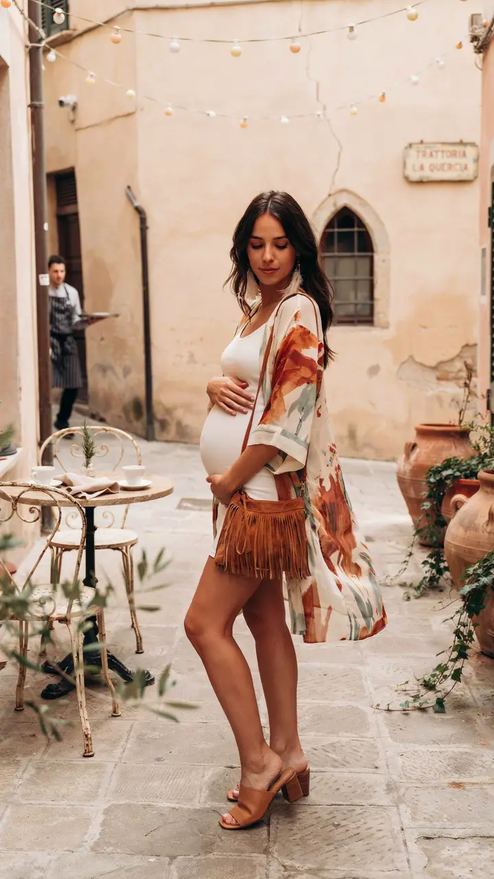 Boho Kimono Layering Look for Transitional Weather