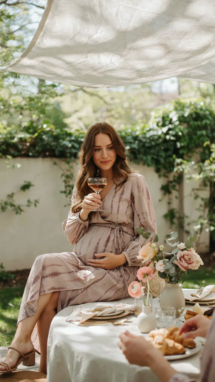 Boho Wrap Dress for a Baby Shower or Brunch