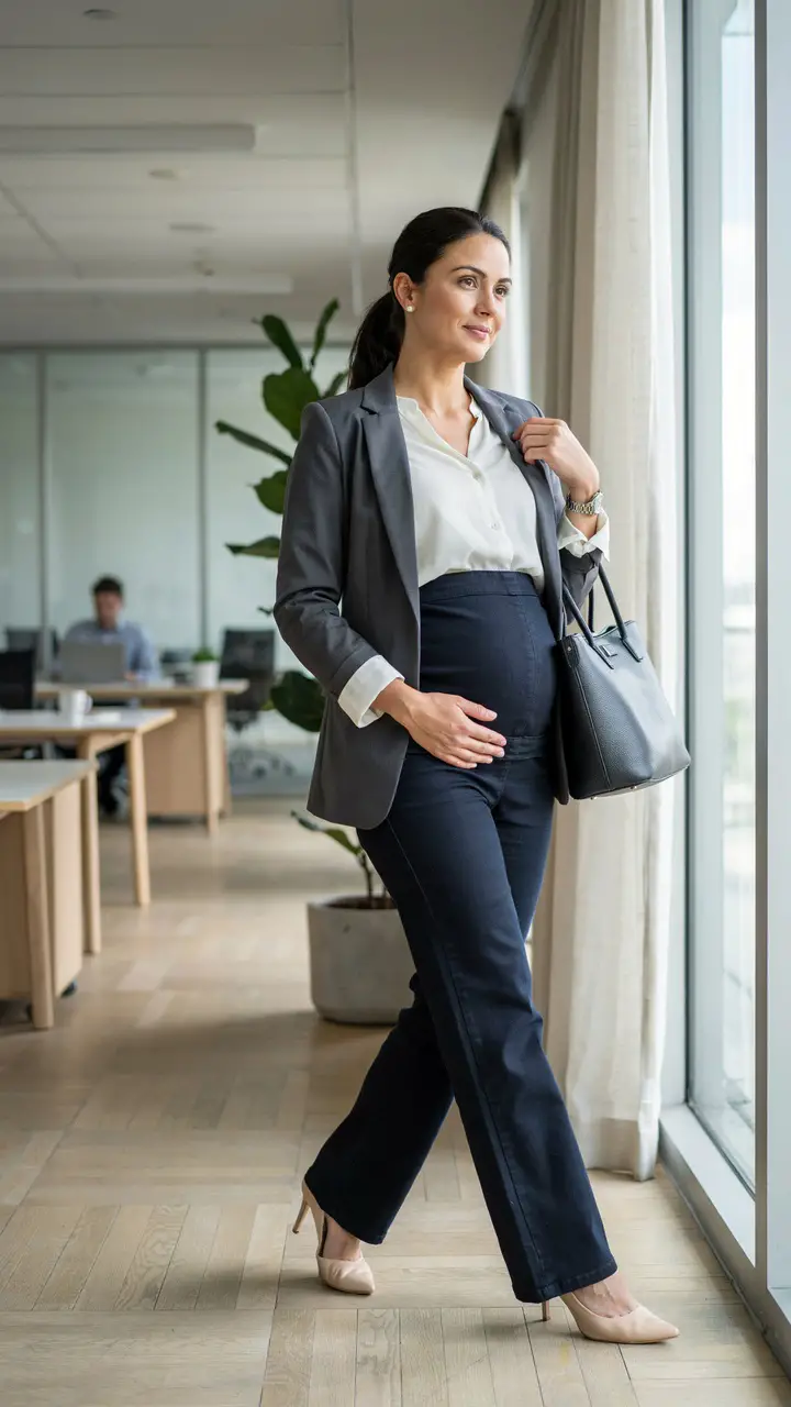 Business Casual Bump Maternity Jeans at the Office (Yes, Really!)