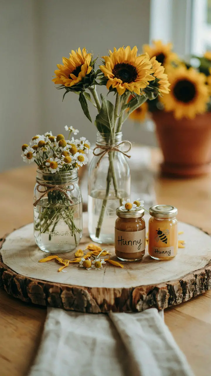 DIY Honey Jar Vase Collection