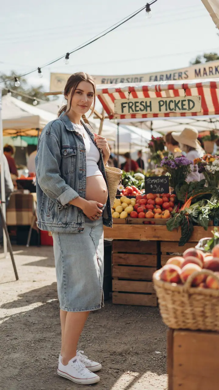 Denim-on-Denim Maternity Look (The Canadian Tuxedo, Revisited)