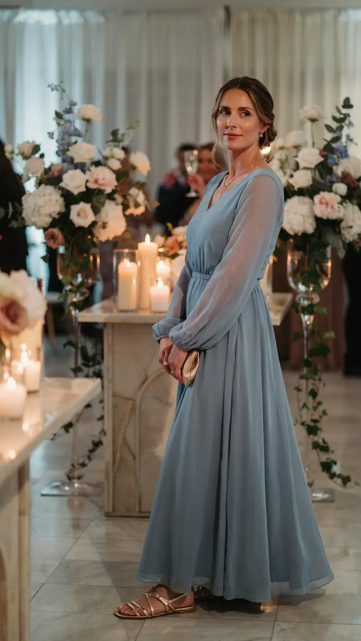 Dusty Blue Maxi Dress for Effortless Elegance