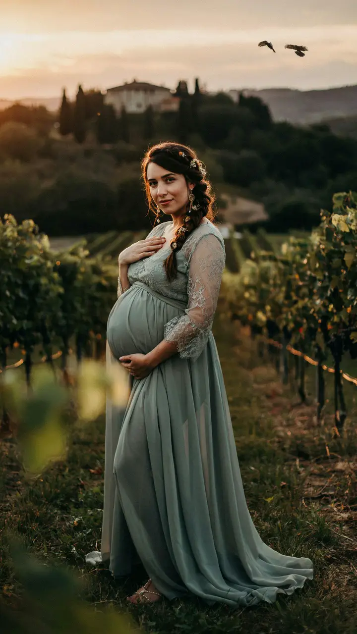 Elegant Boho Maternity Look for a Special Occasion