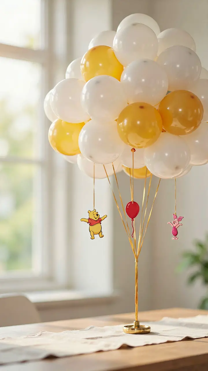 Floating Balloon Cloud with Pooh Mobile