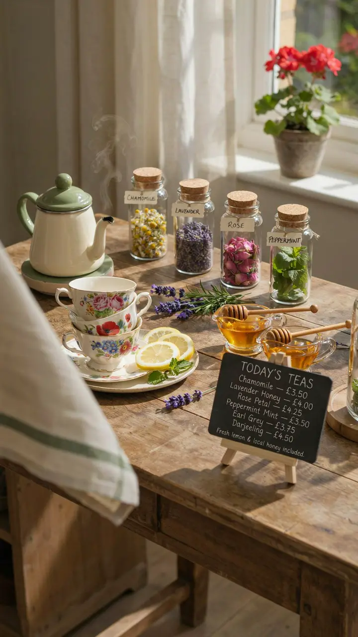 Herbal Tea and Honey Bar