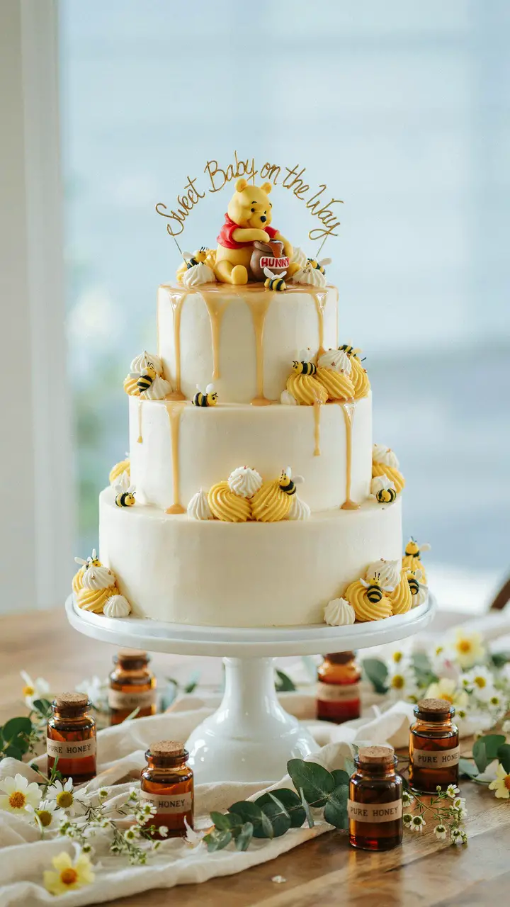 “Hunny” Drip Cake as the Centerpiece