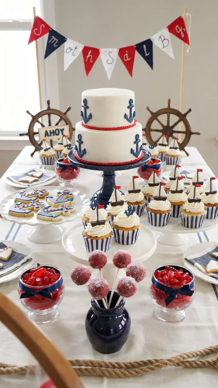 Little Sailor Nautical Dessert Spread
