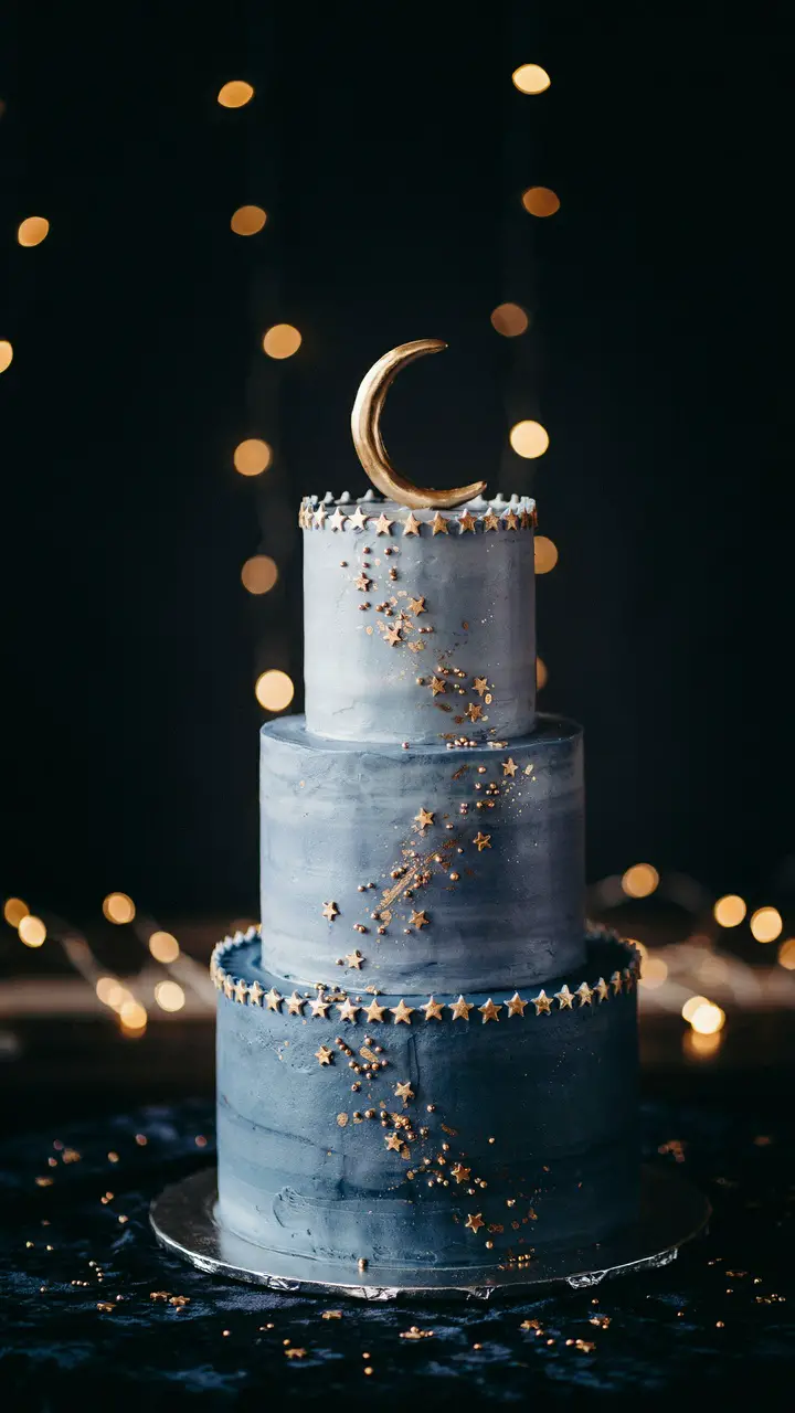 Little Star Buttercream Cake with Gold Details