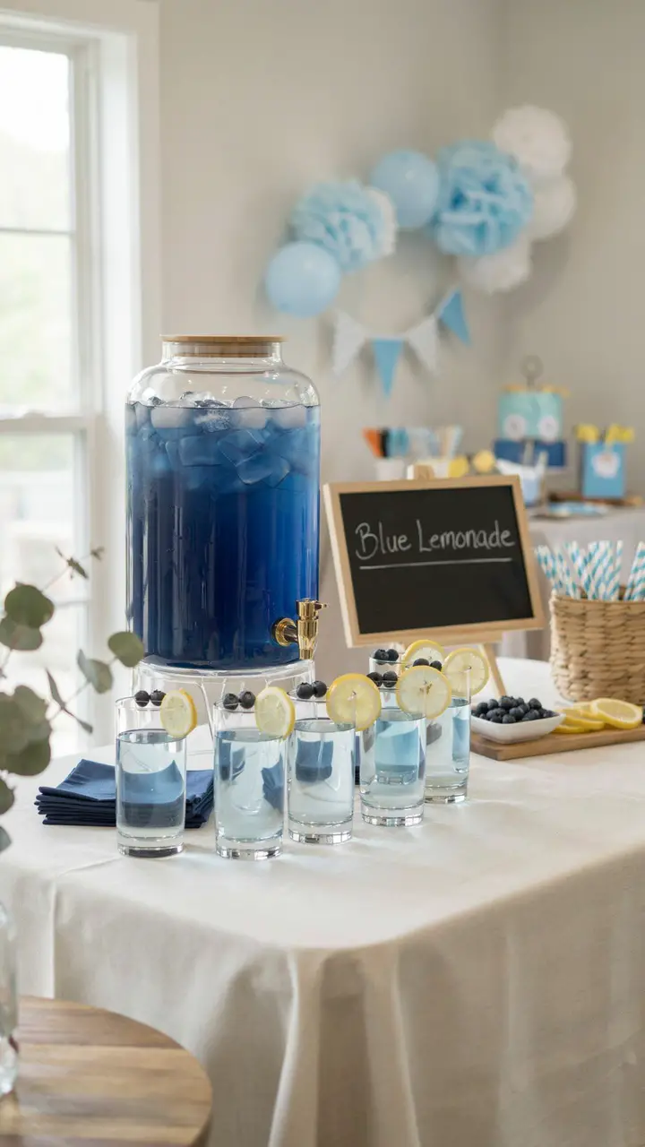 Navy Blue Lemonade Punch (Mocktail Bar Style)