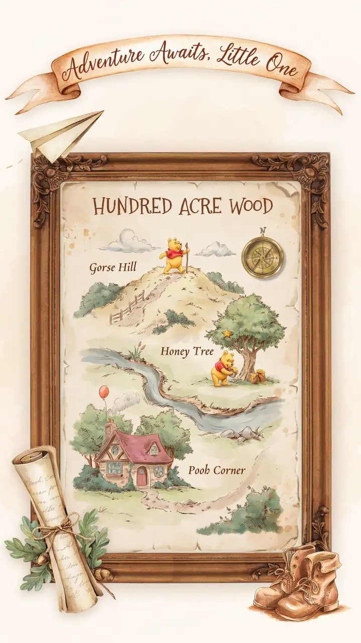 “Oh the Places You’ll Go” Map Centerpiece