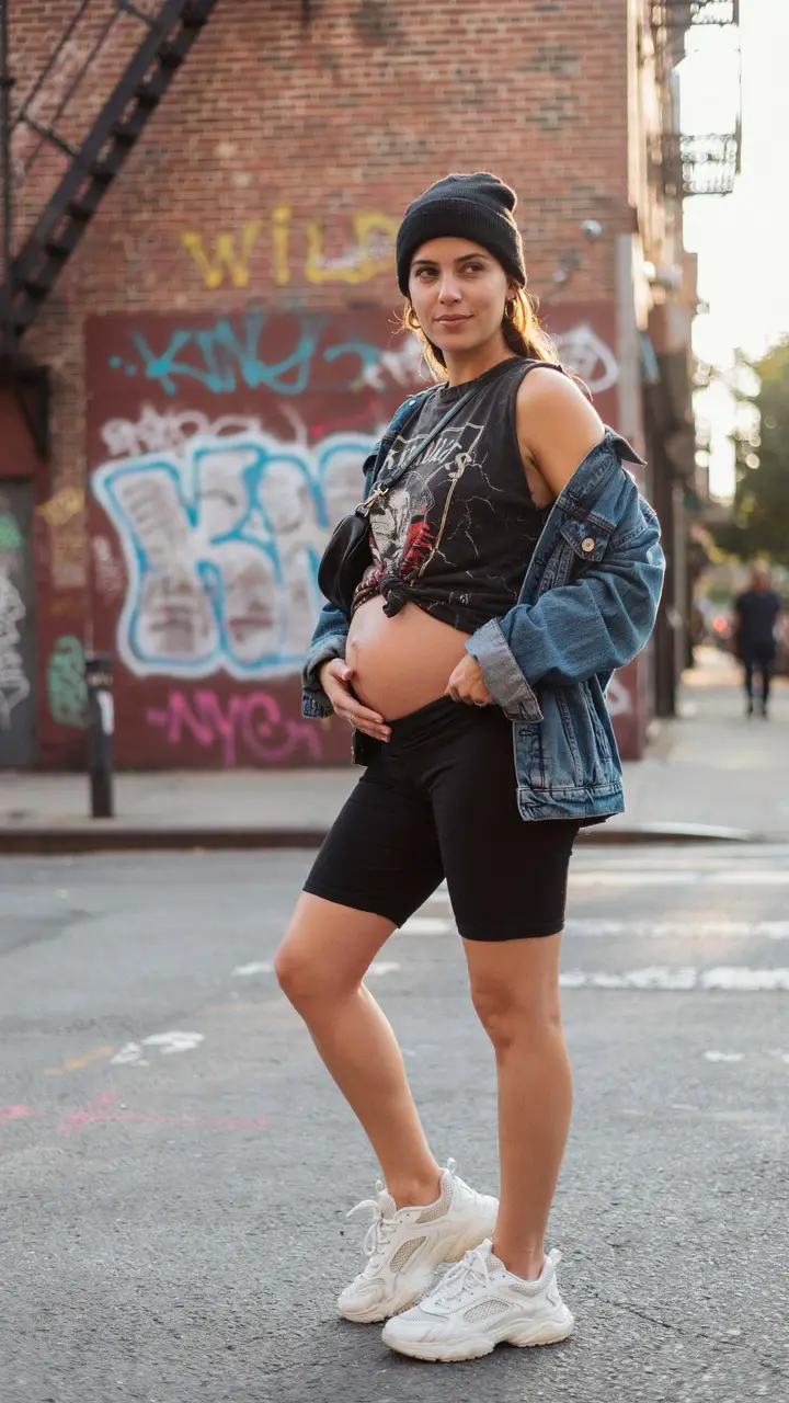 Oversized Graphic Tee + Biker Shorts