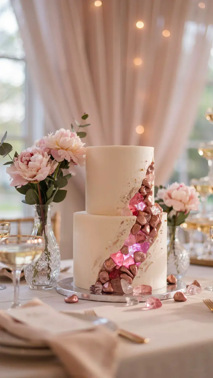 Pink Geode Cake