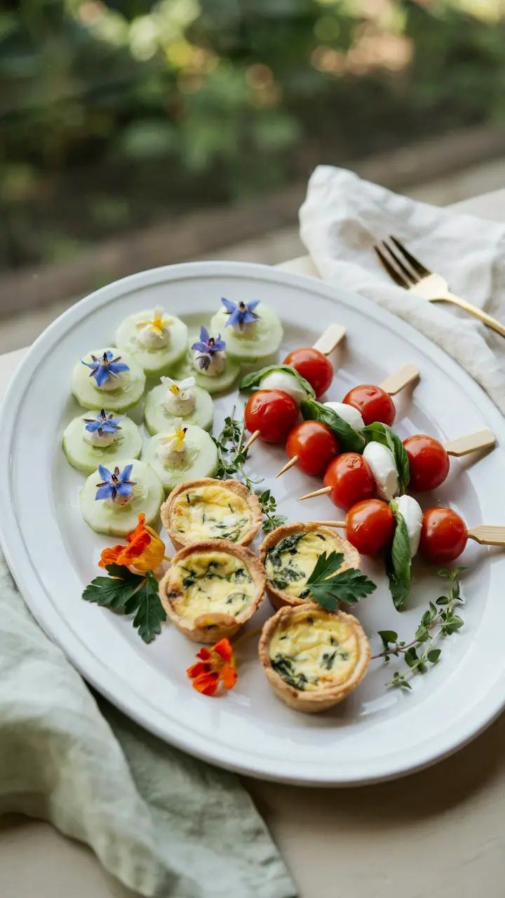 Savory Floral Finger Food Platter