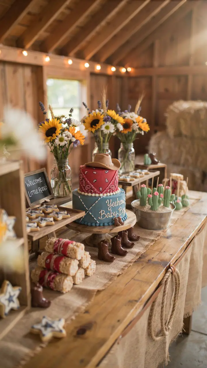 Sweet Little Cowboy Western Table