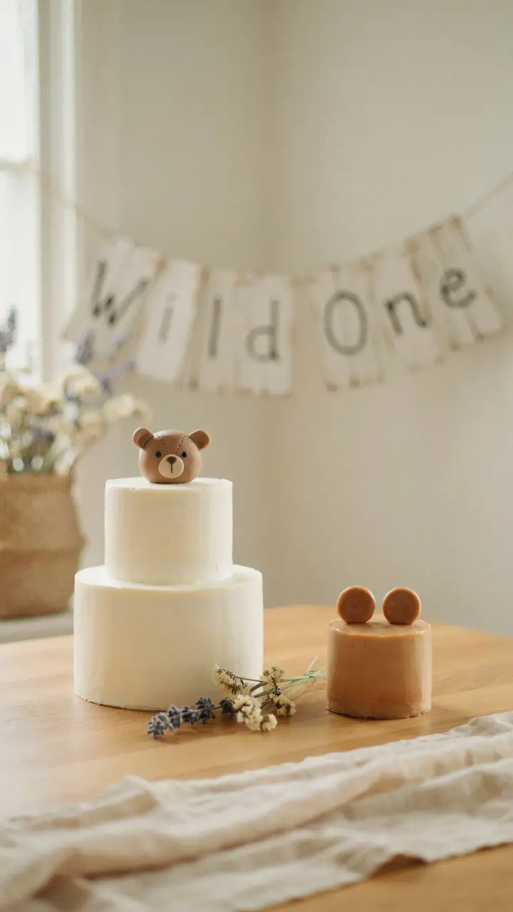 The Bear-Ear Smash Cake Duo (Minimalist Version)