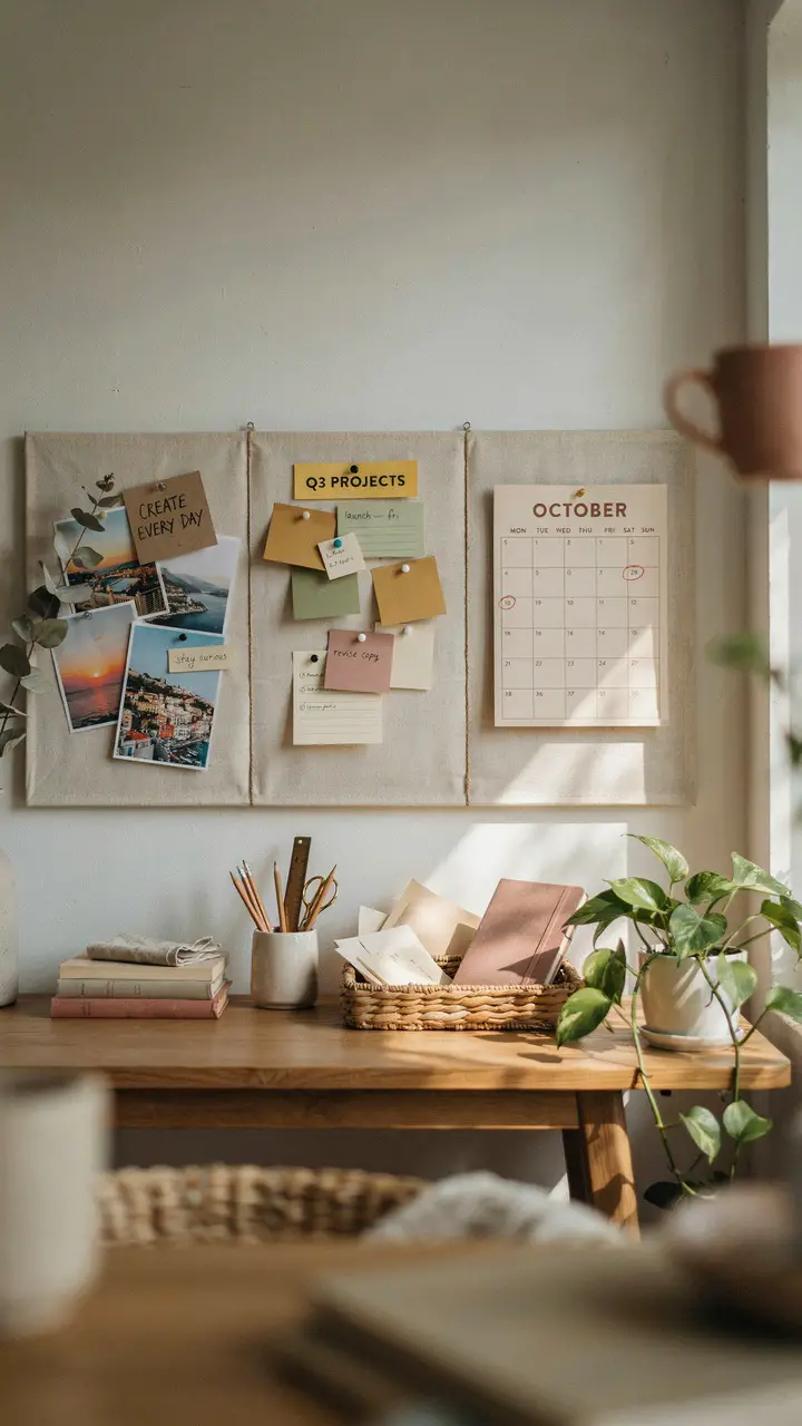 The Boho Home Office Command Board