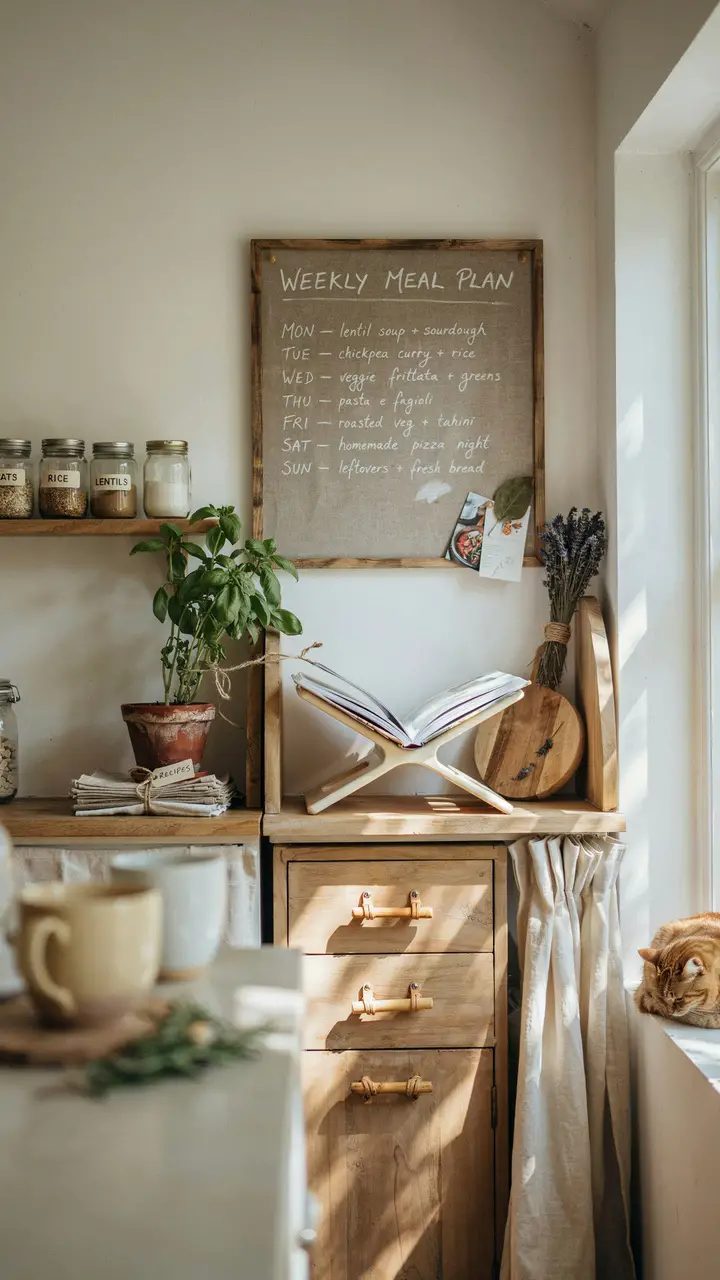 The Boho Kitchen Command Center Wall