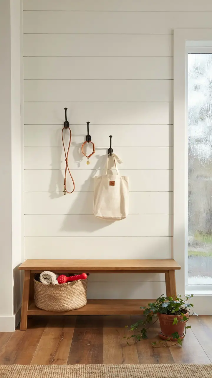 The Entryway Hook-and-Basket Setup