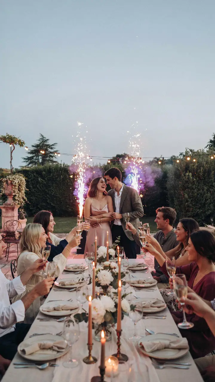 The Fireworks-Lit Toast Reveal