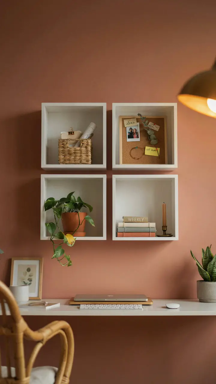 The Floating Cube Shelf Command System.