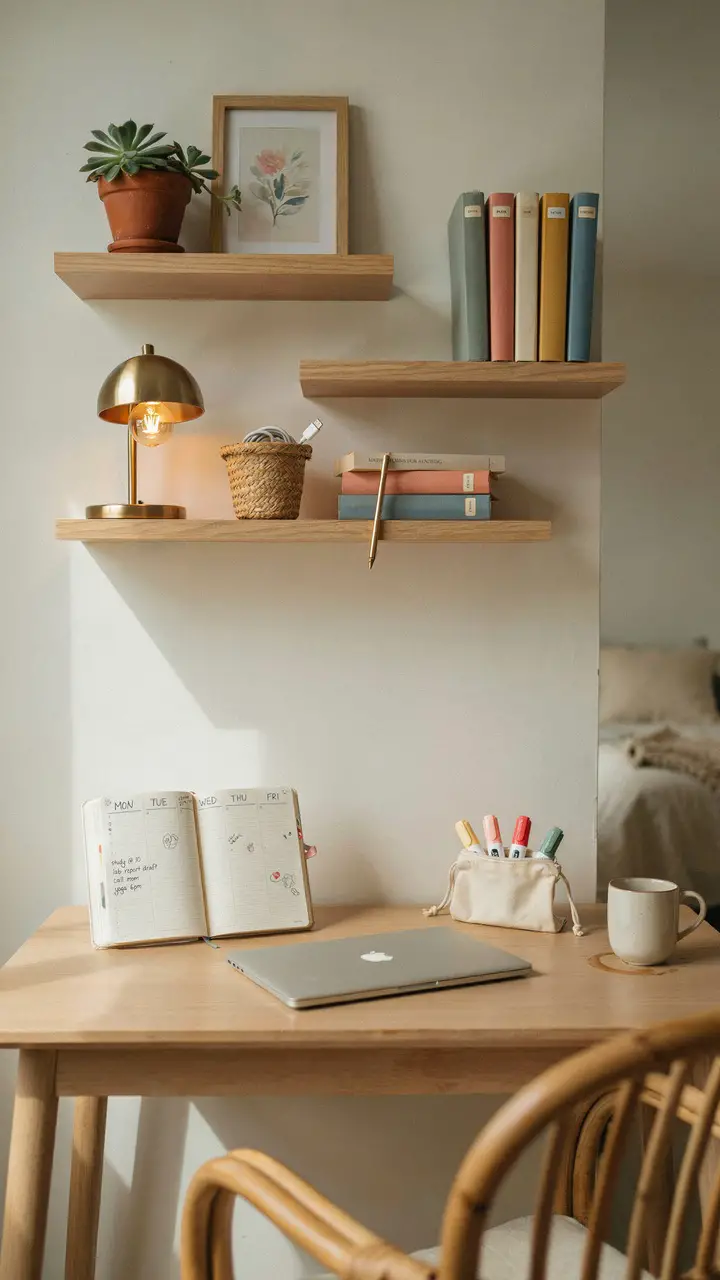 The Floating Shelf Study Station