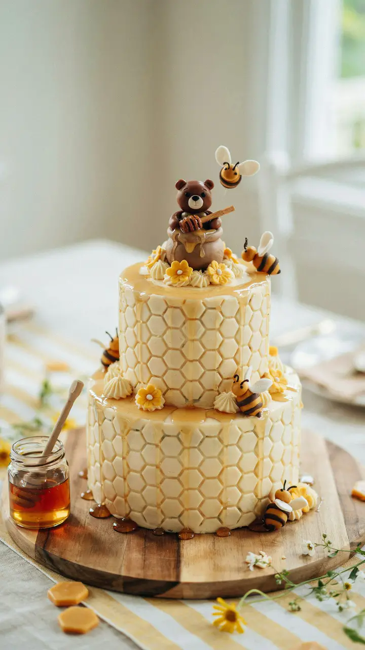 The Honey Bear and Honeycomb Cake