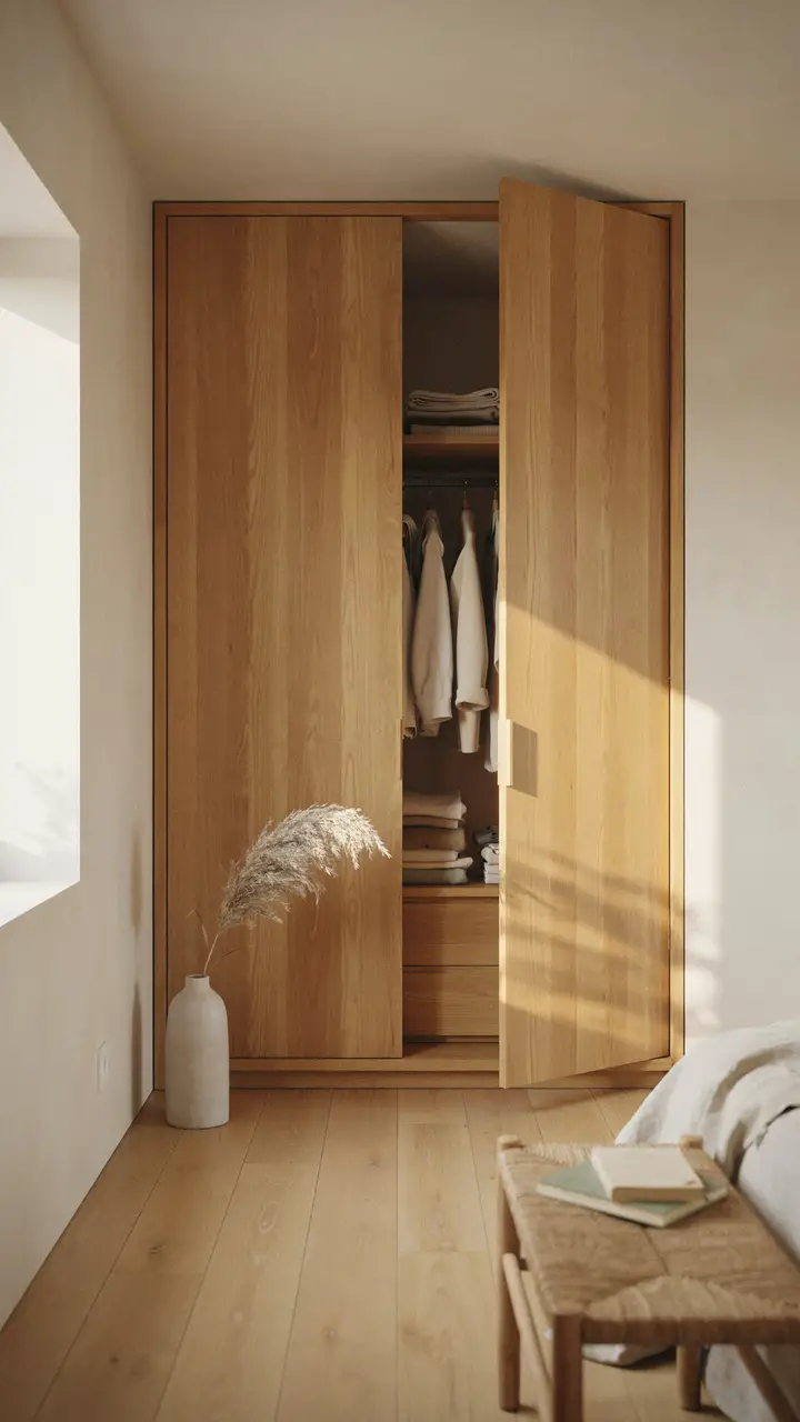 The Japandi Corner Wardrobe — Calm, Functional, Deeply Beautiful