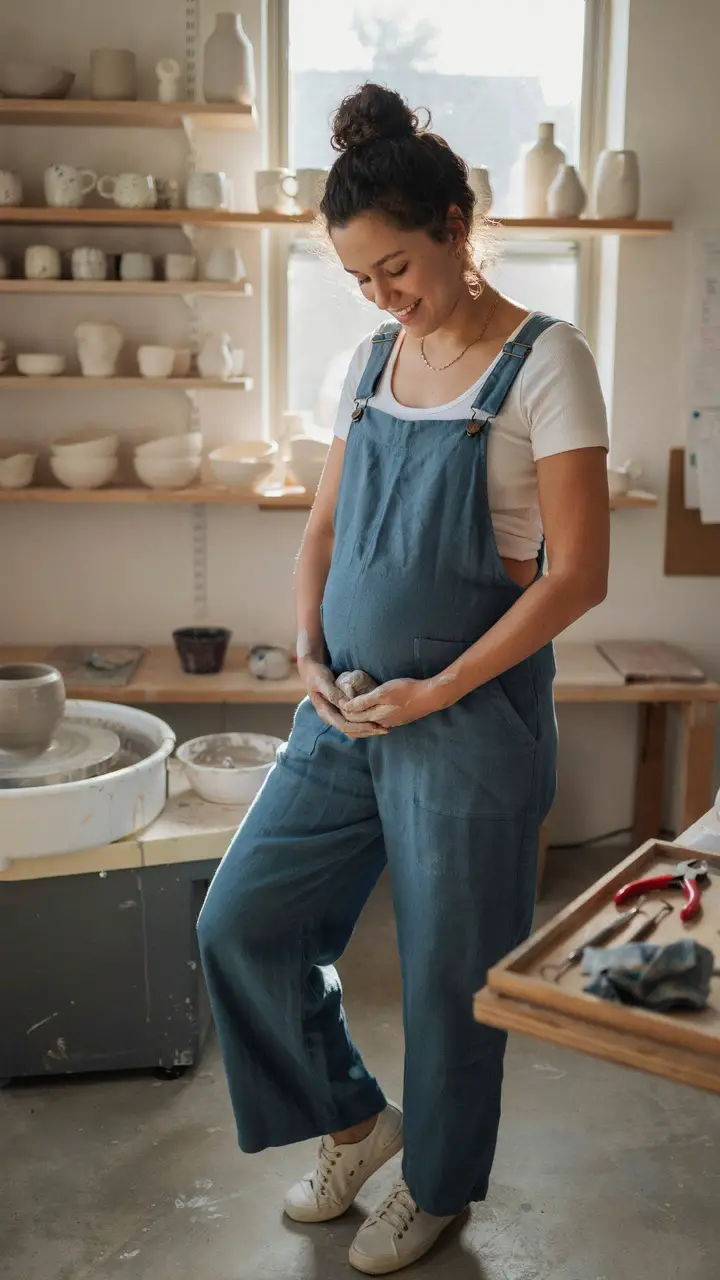The Linen Dungarees Look