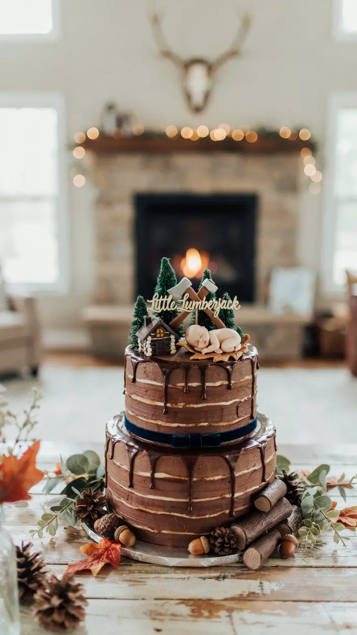 The Log Cabin Drip Cake