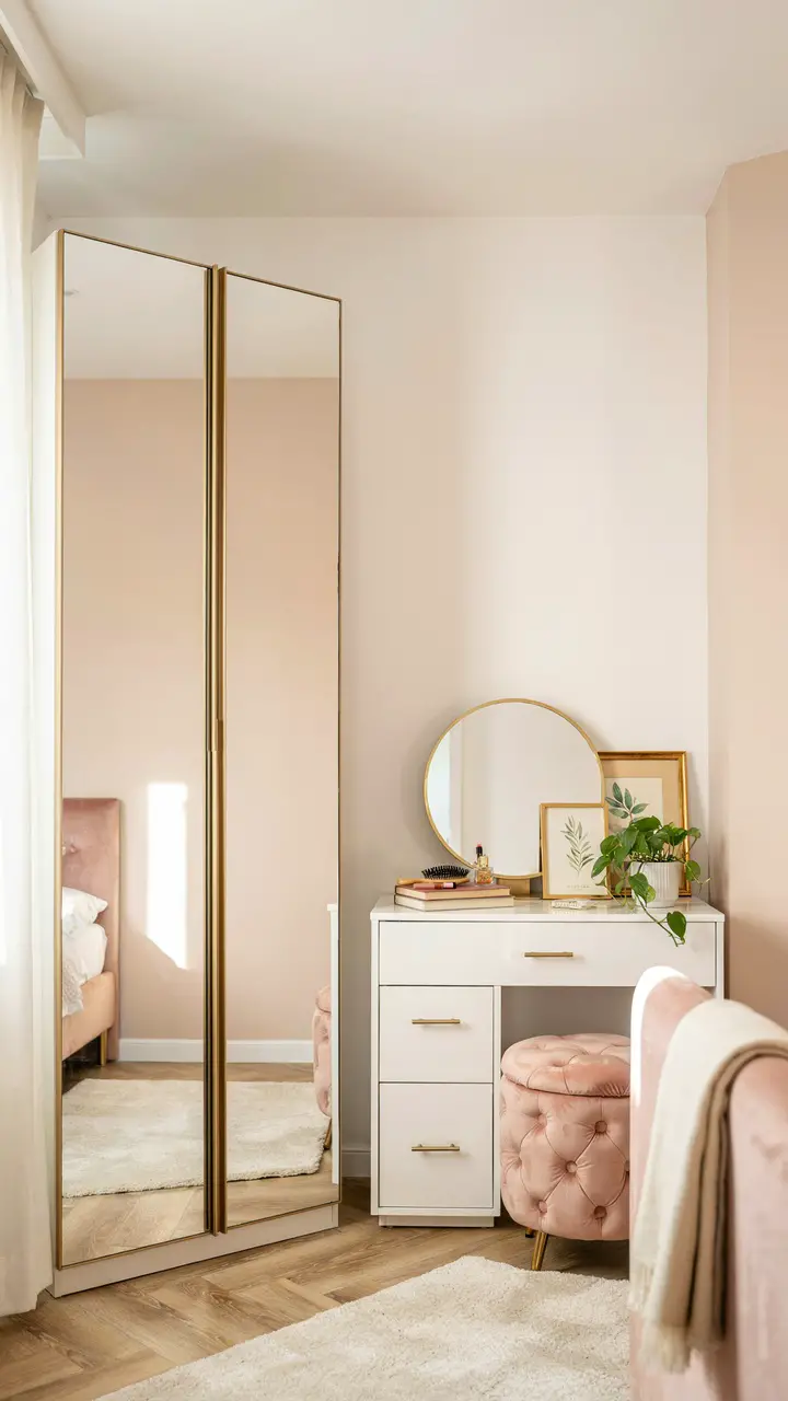 The Mirrored Corner Wardrobe