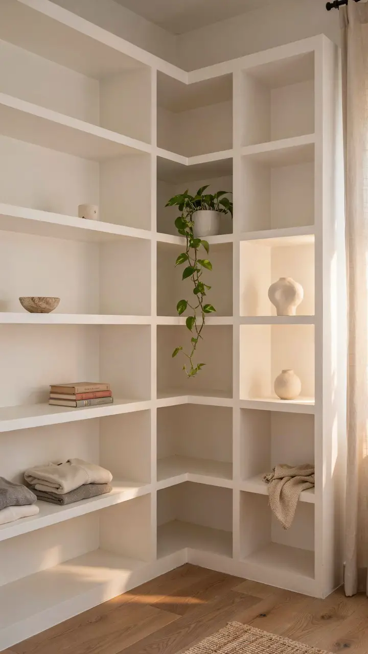 The Open Corner Shelving Unit — Minimal, Airy, and Oh-So-Chic