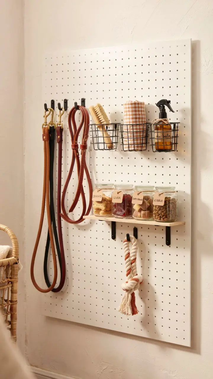 The Pegboard Pet Supply Wall