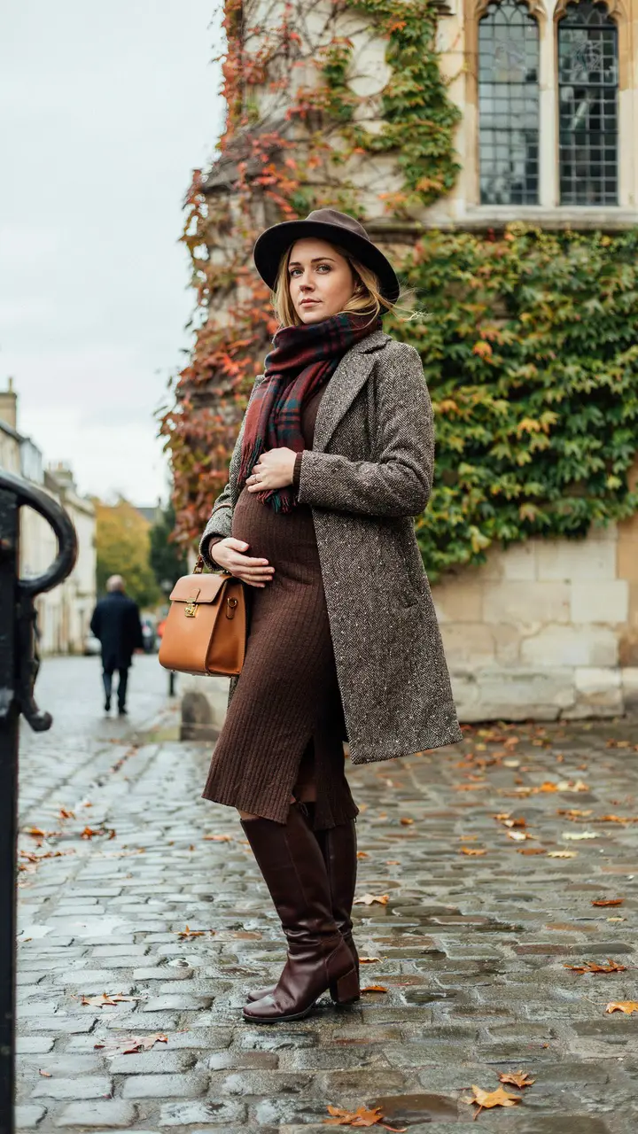 The Tweed Coat and Knit Dress Pairing