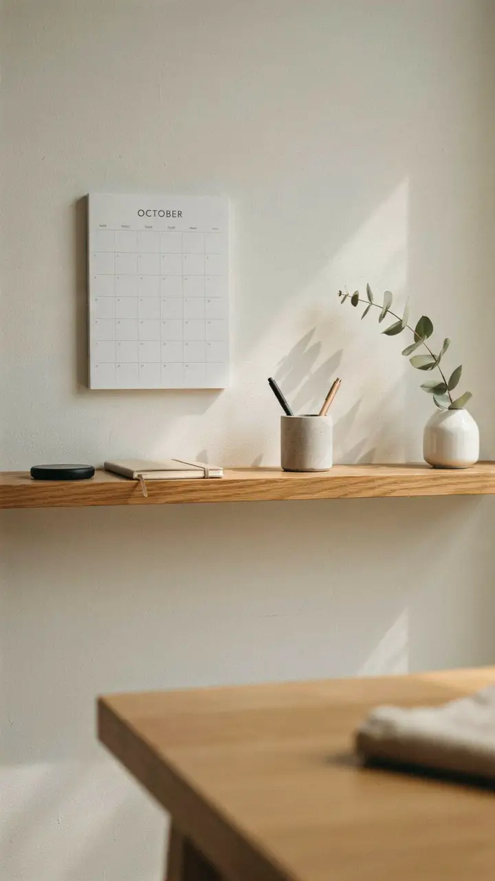 The Wall-Mounted Planner + Floating Shelf Duo
