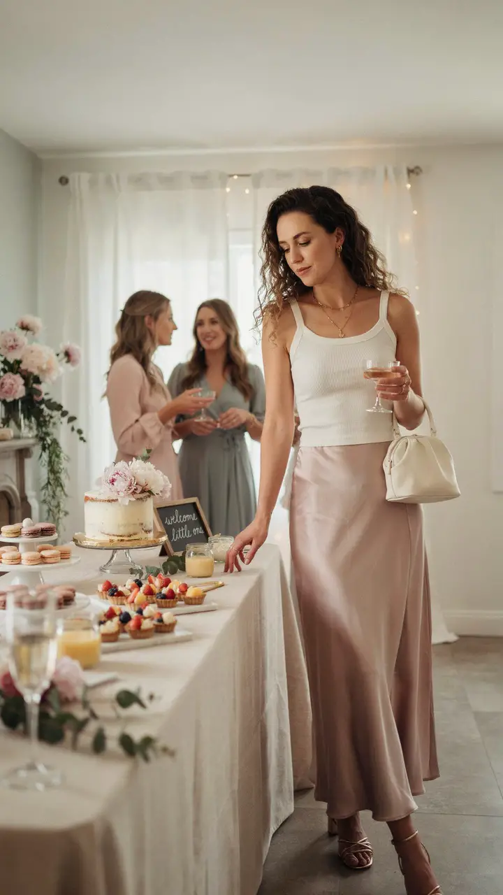 A Chic Maxi Skirt with a Fitted Tank